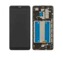 Samsung A013 Galaxy A01 Core (2020) fekete gyári LCD kijelző érintővel és kerettel