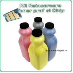Compatibil Set kit reincarcare (toner si chip) Konica Minolta C451 C550 C650 - 45K/765gr(K) 27K/472gr(CMY) (A070250)