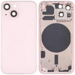 Apple iPhone 13 Mini 5.4" akkufedél (hátlap) kamera lencsével, középső keret, sim tálcával és oldalgombokkal, pink, rózsaszín (EU verzió) OEM