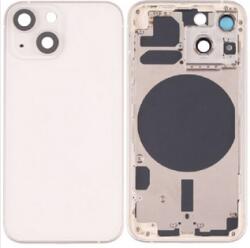  Apple iPhone 13 Mini 5.4" akkufedél (hátlap) kamera lencsével, középső keret, sim tálcával és oldalgombokkal, fehér (EU verzió) OEM