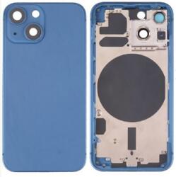  Apple iPhone 13 Mini 5.4" akkufedél (hátlap) kamera lencsével, középső keret, sim tálcával és oldalgombokkal, kék (EU verzió) OEM