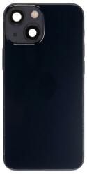 tel-szalk-192968939 Apple Iphone 13 Mini fekete Középső keret, hátlap, hátsó kamera lencse, oldalsó gombok SIM kártya tálca (tel-szalk-192968939)