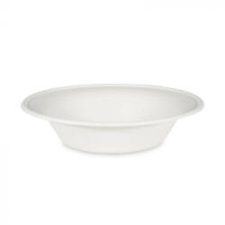  China cukornád leveses papírtányér 17, 5 cm 700 ml, fehér, 50 db/cs