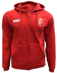  Magyarország pulóver gyerek kapucnis-zippes piros 152