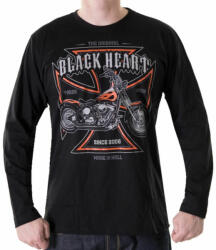 Black Heart Tricou pentru bărbați BLACK HEART - MOTORCYCLE CROSS - NEGRU - 12546