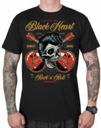 Black Heart Tricou pentru bărbați BLACK HEART - ROCK N ROLL KING - NEGRU - 10320