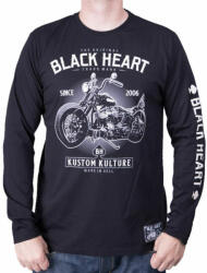 Black Heart Tricou pentru bărbați cu mânecă lungă BLACK HEART - MOTORCYCLE - NEGRU - 8333