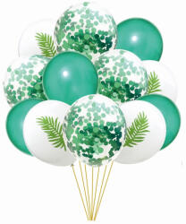 Balloons4party Set 12 baloane frunze si confetti 30 cm