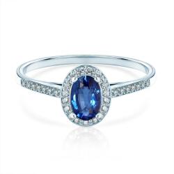 SAVICKI Inel Heart of the Ocean: aur alb, safir albastru - savicki - 7 119,00 RON