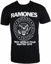 ROCK OFF мъжка тениска Ramones - Първо свят To ур 1978 - Черен - ROCK OFF - RATTRTW01MB