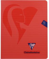 Clairefontaine Tűzött jegyzetfüzet A5 + (16, 5x21cm), 36 soros, Clairefontaine Mymesys, Diktáló, Piros (CAI244DictandoR)