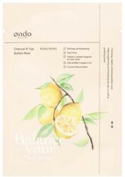 Ondo Beauty 36.5 Mască purificătoare din țesătură pentru față - Ondo Beauty 36.5 Charcoal & Yuja Bubble Mask 25 ml