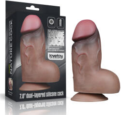 Lovetoy Dual Layered Platinum Silicone Cock 7.0" Brown