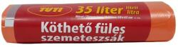 TUTI Szemeteszsák, köthető füles, 35 l, 20 db, 50x60 cm, 9 , TUTI, narancssárga (KHT967) - iroda24