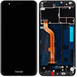 Huawei Honor 8 - LCD Kijelző + Érintőüveg + Keret (Midnight Black) TFT, Black