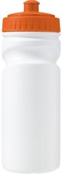  Kulacs műanyag 500ml újrahasznosított műanyagból, narancssárga kupakkal