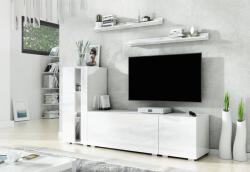 Expedo Set mobilier ELPASO 40 + LED iluminat, alb/alb luciu