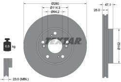 TEXTAR Disc frana TEXTAR PRO 92146603 (92146603)