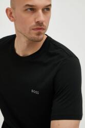 Boss pizsama póló fekete, férfi, nyomott mintás - fekete M