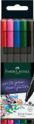 Faber-Castell Liner 0.4 mm FABER-CASTELL Grip, 5 culori/set, FC151604