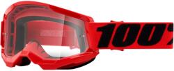  Ochelari motocross 100% STRATA2 RED-CLEAR