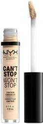 NYX Cosmetics NYX PM Can't Stop Won't Stop 1 Pale korrektor foltok és sötét karikák ellen, 3.5 ml (800897168544)