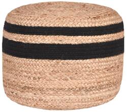 LABEL51 432796 Pouffe Braided Jute Black and Natural SH-24.006 (432796) Canapea