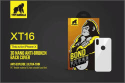 Type Gorilla Apple iPhone X TG 3D Nano Hátlapi Ütésálló Fólia - Fekete