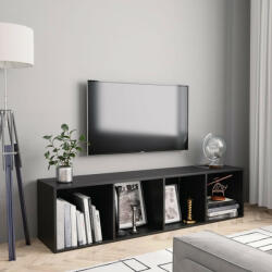 vidaXL Bibliotecă/Comodă TV, negru, 143 x 30 x 36 cm (800262) - izocor