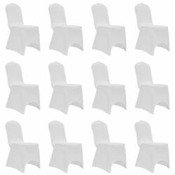 VidaXL Huse elastice pentru scaun, 12 buc. , alb (279090) - izocor