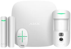 Ajax Systems Kit alarma StarterKit Cam Plus, wireless, 2G/3G/4G, LAN + Wi-Fi, alb - AJAX