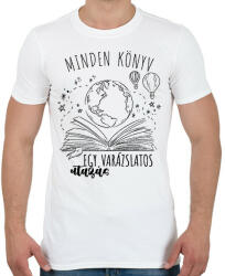 printfashion Minden könyv - egy varázslatos utazás - Férfi póló - Fehér (7259730)