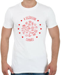 printfashion A legédesebb cukrász - Férfi póló - Fehér (7246304)