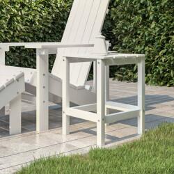 vidaXL Masă Adirondack de grădină, alb, 38x38x46 cm, HDPE (318641)