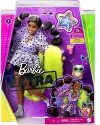Mattel Barbie Extra GXF10 - Papusa Extra Style Coafura moderna în bluză mov si catelus (GXF10)