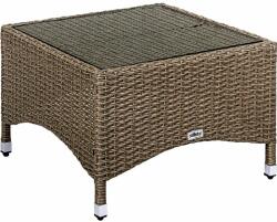 STILISTA Kerti asztal 58 x 58 cm polyrattan krém - kokiskashop