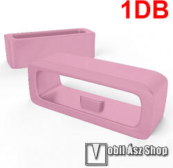 Okosóra szíj bújtató - 1db, szilikon, 22mm széles szíjakhoz, nem mérgező, mosható, A feltüntetett méret a bujtató belső szélességét jelöli! - VILÁGOS RÓZSASZÍN