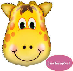 PartyPal Mosolygó zsiráf fej, fólia lufi, 43x25 cm