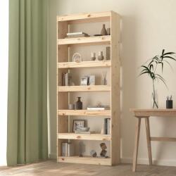 vidaXL Bibliotecă/Separator cameră, 80x30x199, 5 cm lemn masiv pin (808203) Biblioteca