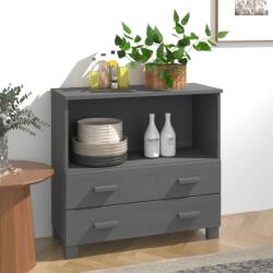 vidaXL Servantă „HAMAR, gri închis, 85x35x80 cm, lemn masiv pin (340498) Comoda