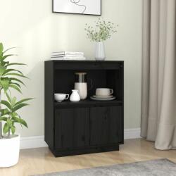 vidaXL Servantă, negru, 60x34x75 cm, lemn masiv de pin (813524) Comoda