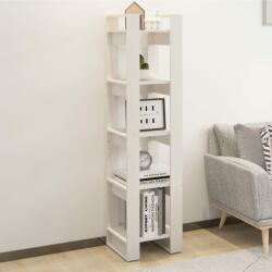 vidaXL Bibliotecă/Separator cameră, alb, 41x35x160 cm, lemn masiv pin (813870) Biblioteca