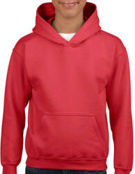 Gildan Gyerek Pulóver Kapucnis Hosszú ujjú Gildan Heavy Blend Youth Hooded Sweat - M (140/152), Piros