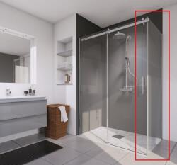 HSK Urban zuhanyfal ajtóhoz króm profil, átlátszó üveg 80 cm 1438080.41. 50 (1438080.41.50)