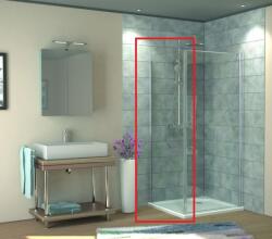 HSK New Style zuhanyfal ajtóhoz króm profil, átlátszó üveg 80 cm 1439080.41. 50 (1439080.41.50)