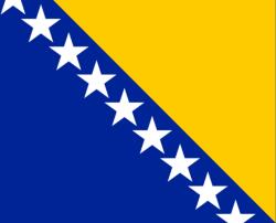 Nemzeti lobogó ország zászló nagy méretű 90x150cm - Bosznia, bosnyák
