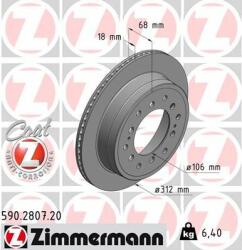 ZIMMERMANN Disc frana ZIMMERMANN COAT Z 590.2807. 20 (590.2807.20)