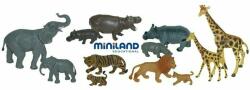 Miniland - Animale salbatice cu puii set de 12 figurine - (ML25137)