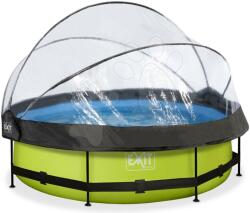 EXIT Toys Piscină cu prelată și filtrare Lime pool green Exit Toys construcție rotundă din metal 300*76 cm verde de la 6 luni (ET30321040) Piscina