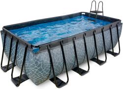 EXIT Toys Piscină cu filtrare pentru nisip Stone pool grey Exit Toys construcție metalică 400*200 cm gri de la 6 ani (ET30274200) Piscina